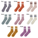 Winter Warm Plush Soft Stripe Sox Sleep Bed Sock Coral velvet socks Candy Color