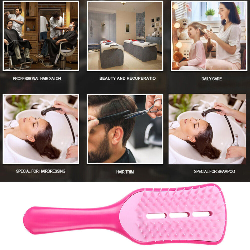 Anti-static Comb Hollow-out Massage Hair Brush Hairdressing Tool (Red) Newly