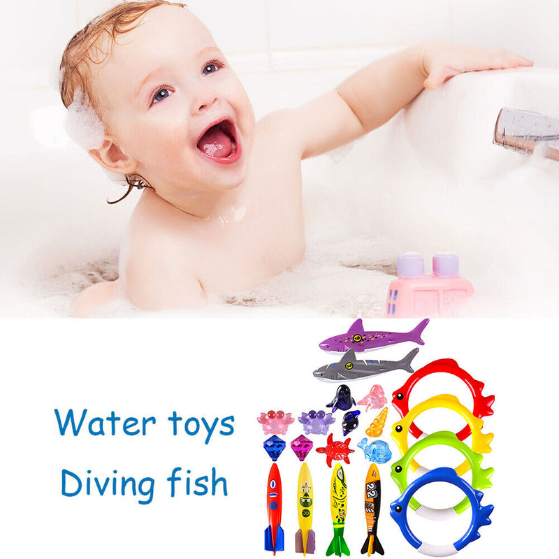 20pcs Swimming Pool Throwing Sinking Toys Underwater Training Kids Diving Toys