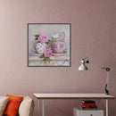 5D DIY Full Drill Diamond Painting Pink Cups Cross Stitch Embroidery Rhinestones
