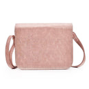 Retro Women Messenger Crossbody Handbag PU Simple Mini Shoulder Bag/Pink