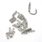 100pcs Fishhooks Barbed Twist Locks Stainless Steel Fishing Hook Spring Locks
