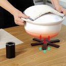 Black Foldable Non-slip Heat Resistant Pad Trivet Pan Kitchen Mat Holder T9F6