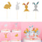 Easter Ornament Glitter Rabbit Cupcake Cake Toppers Happy Easter Rabbit