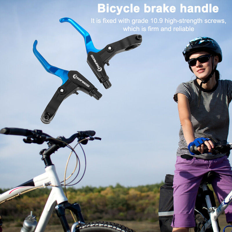 TOOPRE 1 Pair MTB Bike Brake Handle Lever Aluminum Alloy Clutch Grip (Blue)