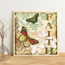 Frameless Oil Paint By Numbers DIY Butterfly Picture Craft Kits for Bedroom