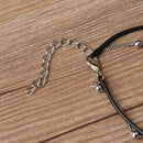 Layer Summer Beach Women Leather Beads Charm  Anklets Sun Pendant Foot Chain