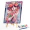 Oil Paint By Numbers Girl Dressed By Flower Coloring Picture L451