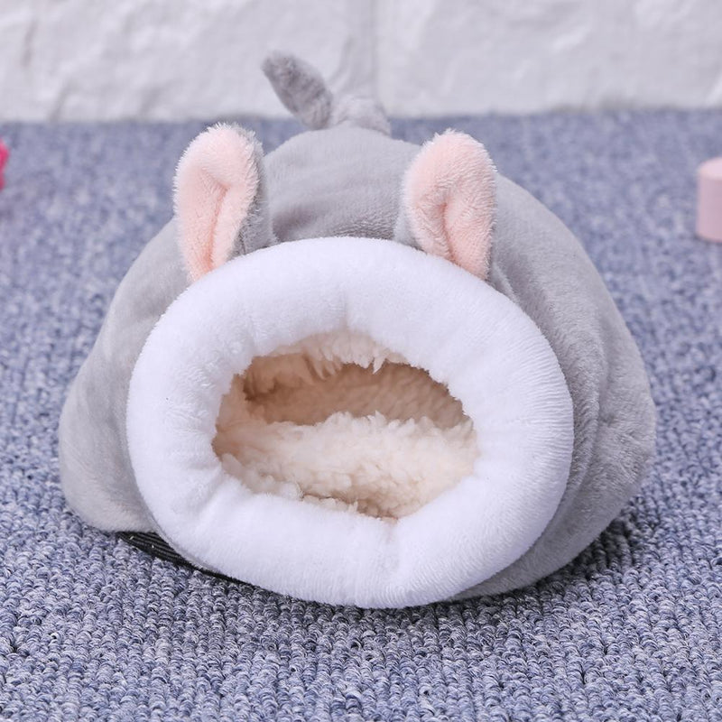 Cute Pet Sleeping House Winter Warm Hamster Puppy Kitten Bed Soft Nest Kennel