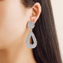 Water Drop Geometric Metal Drop Earrings for Women Ear Stud Party Jewelry Gif