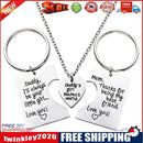3pcs/Set Daddy Girl Mama Pendant Love Necklace+2 Key Chains Jewelry Gifts