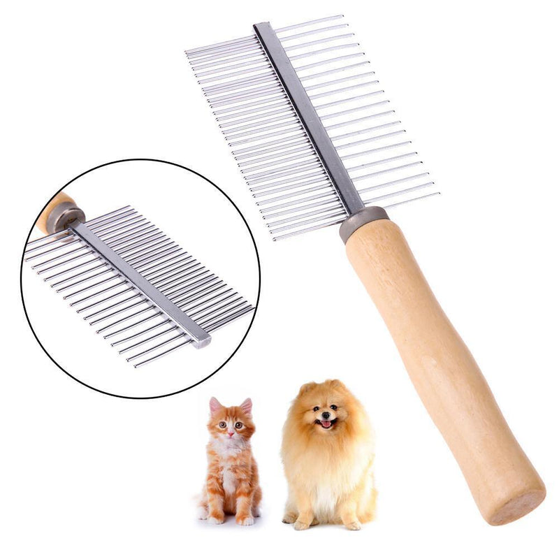 Wooden Handle Pet Comb Dog Cat Combs Hair Rake Comb Pet Grooming Hairbrush Newly