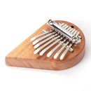 Portable Mini Heart-Shape 8-Key Sapele Plate Kalimba Finger Practice Mbira Sanza