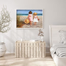 Diamond Painting 5D DIY Beach Girl Hat Full Round Drill Picture