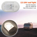 12V/24V 24 LED Indoor Ceiling Light RV Marine Dome Lamp with On/Off Switch