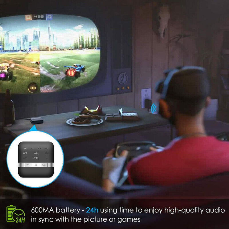 TX200 Bluetooth-compatible Transmitter Receiver AptX Low Latency Adapter