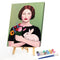 Oil Paint By Numbers Picture DIY Drawing Short Hair Woman Art Drawing on Canv