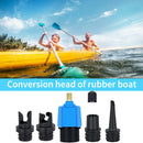 Paddle Board Valve Adapter Rubber Boat Canoe Kayak Pump Converter with 4 Nozz