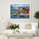 Diamond Painting 5D Full Round Drill Mosaic DIY Snow Carriage Kit Bedroom Decor