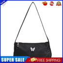 Nylon Casual Women Shoulder Underarm Bags Butterfly Purse Handbag (Black)