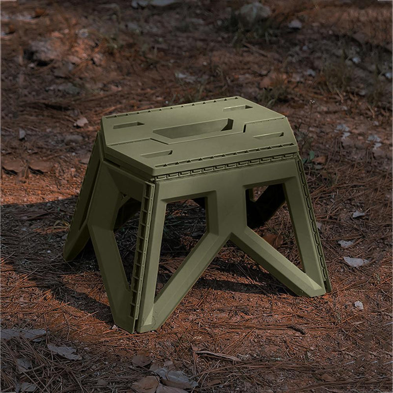 Outdoor Portable Folding Stool Campstool for Adults Children (Army Green)