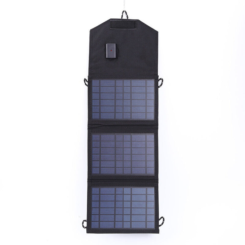 30W 5V USB Solar Panel Pack Portable Outdoor Foldable Charger with Carabine