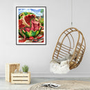 5D Rhinestone Pictures DIY Fruit Dinosaur Full Round Drill Diamond Painting Kit