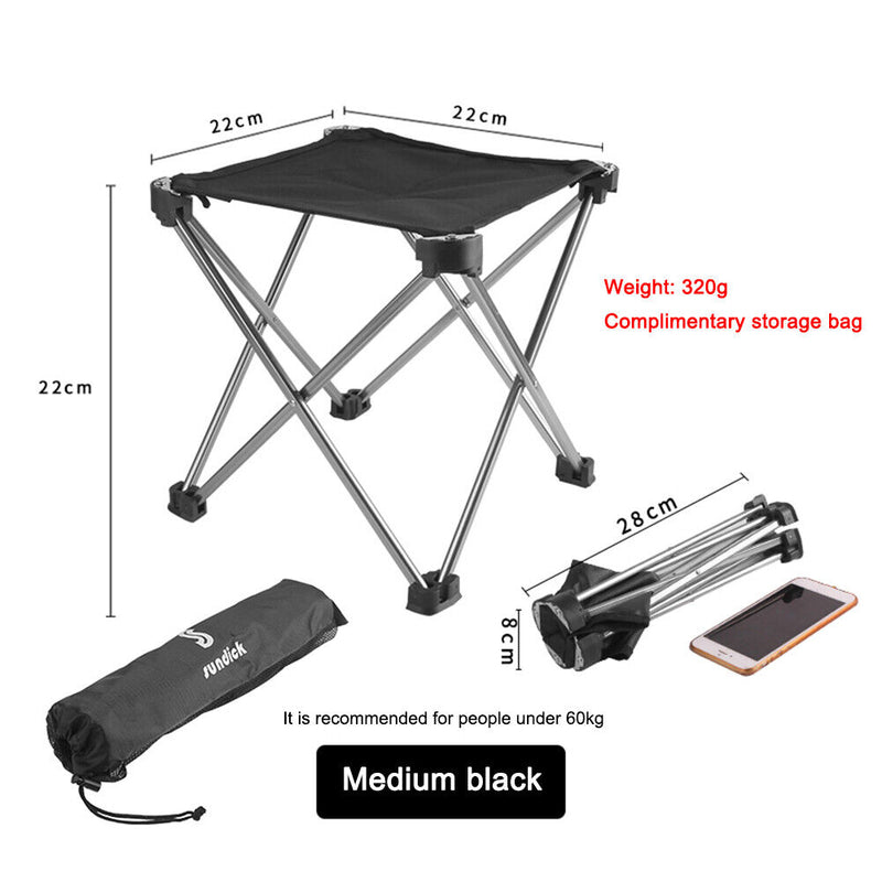 Lightweight Portable Footstool Camping Folding Fishing Outdoor Chair (M) Newly
