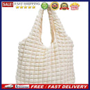 Fashion Bubble Flower Tote Bags Lady Pleated Cloud Shoulder Shopping Handbag