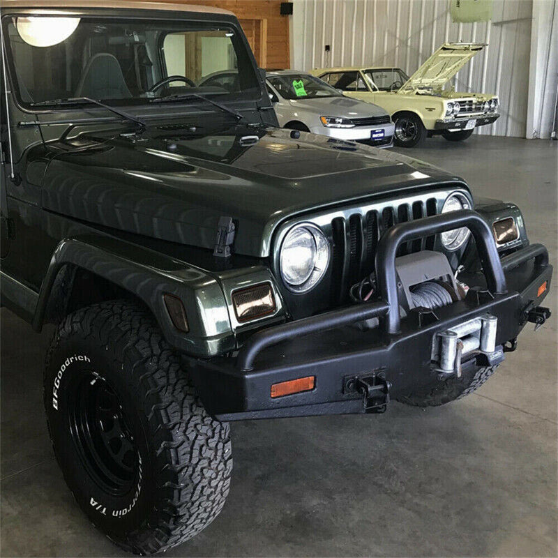 For Jeep 1997-2006 Wrangler TJ Smoke Tinted Front Signal Parking Lights Pair