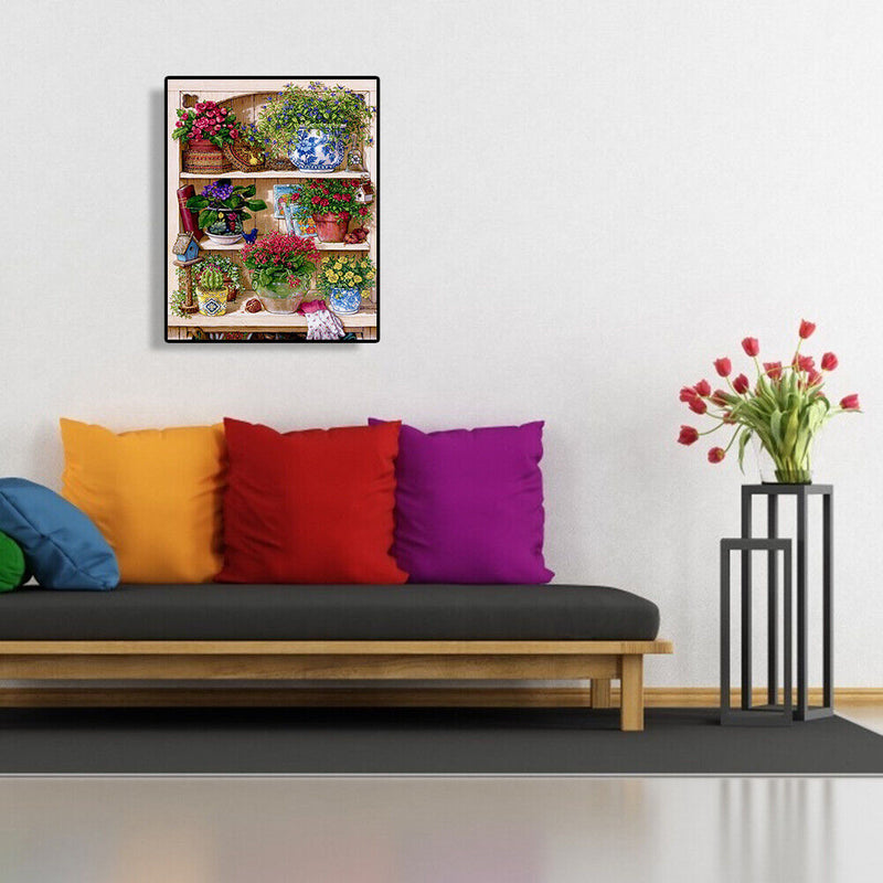 Digital Oil Painting By Number Flower Modern DIY Hand Painted Wall Decor