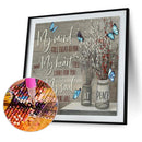 5D Letter Butterfly Full Round Drill Diamond Painting Craft Kit Home Wall Dec