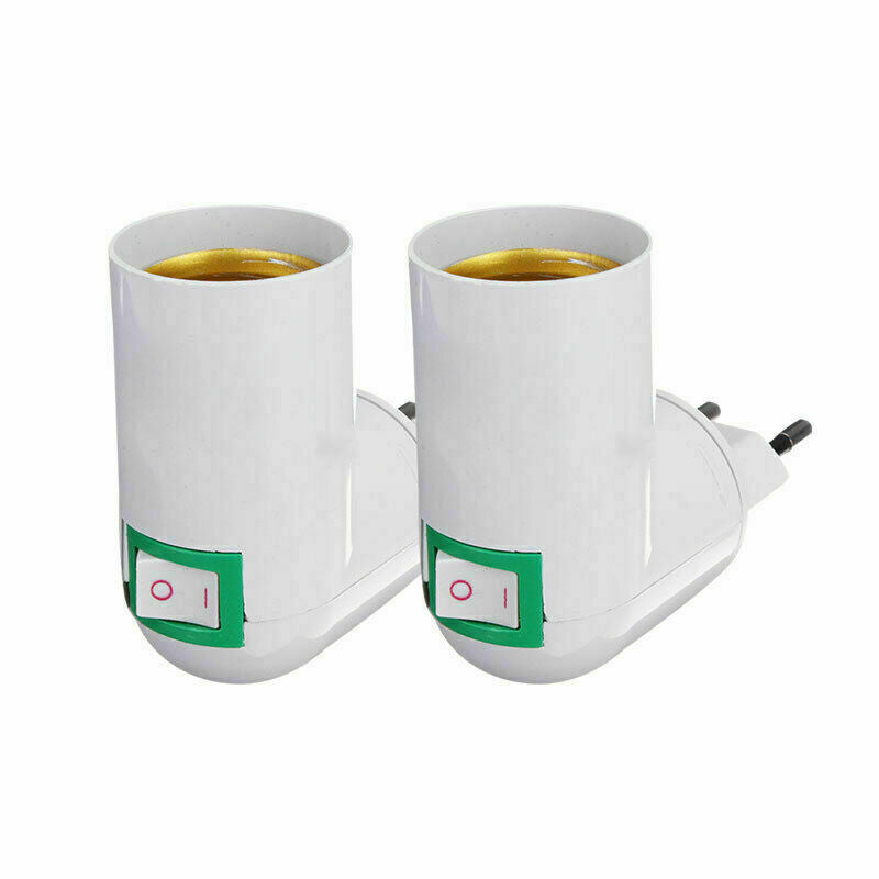 EU-Stecker-Adapter E27 LED Lampe Lampen SockelHalter Fassung Halterung 2022 C2P8