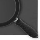 Silicone Anti-Hot Pot Handle Grip Cover Honeycomb Skillet Sleeve (Black)