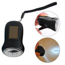 Hand Crank Solar Dynamo Torch Lamp Outdoor Emergency LED Flashlight (Black)