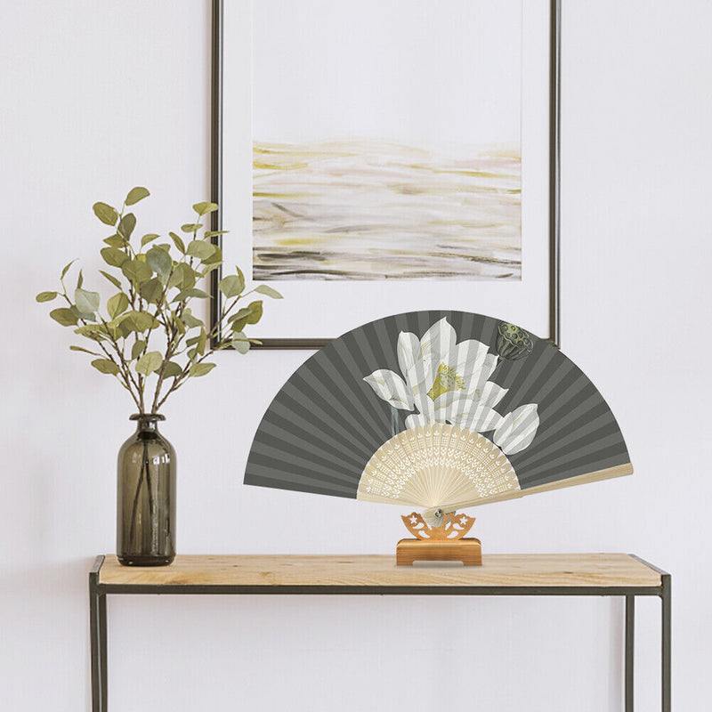 Folding Fans Flowers DIY Painting By Numbers Fans Art Craft Home Decor for Gifts