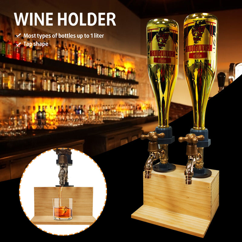 Beer Tower Dispenser Liquor Alcohol Whiskey Tap Dispenser for Bar (2 Head)