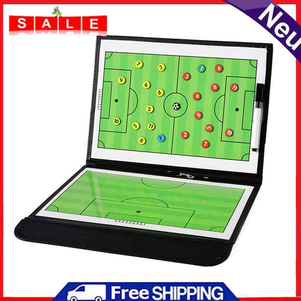 1 Set Portable Magnetic Football Coaching Clipboard Sports Assistant Equipment