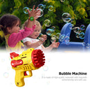 Bubble Guns Toys 29 Holes Electric Bubble Machine for Kids Play (Yellow)