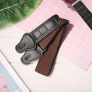 Adjustable Electric Guitar Strap Folk Picks Holder PU Leather Acoustic Bass Belt