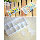10 Slot Plastic Jewelry Rings Display Holder Organizer Memory Beads Box FA