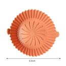 Silicone Air Fryer Liner Kitchen Baking Parchment Steamers Pads (Orange) Newly