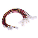 5Pcs 12V 3 Pin Female to 2/3 Pin Male PC Fan Power Splitter Extension Cable