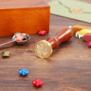 Retro Plant Pattern Wax Seal Stamps Wood Handle Sealing Wax DIY Crafts (03)