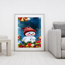 Xmas Snowman Oil Paint By Numbers Canvas Set Drawing DIY Coloring Picture Kits