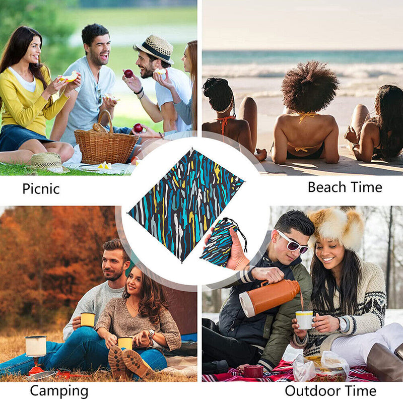 #A Multifunctional Folding Beach Blanket Practical Outdoor Camping Mat Supplies