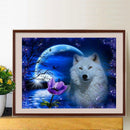 5D DIY Diamond Painting Kits Full Round Drill Snow Wolf Mosaic Wall Art Picture