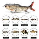 Robotic Fishing Lure Electric Wobbler 4-Segment Auto Swimbait USB (BL-379) Newly