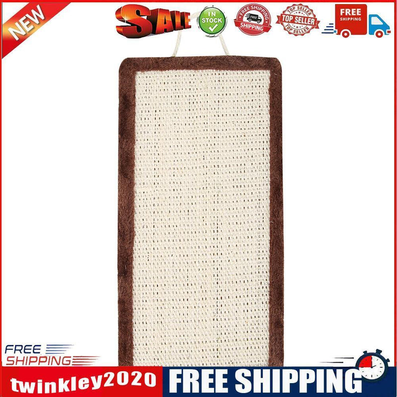 Pet Fish Sisal Cat Furniture Carpet Protector Scratch Mat Toys (Brown)