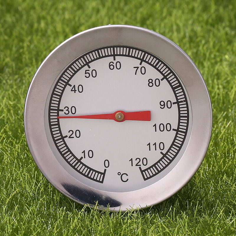 Stainless Steel Barbecue Grill Thermometer 0-120 Celsius Oven Temperature G